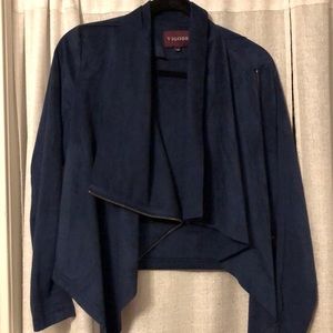 Blue suede jacket